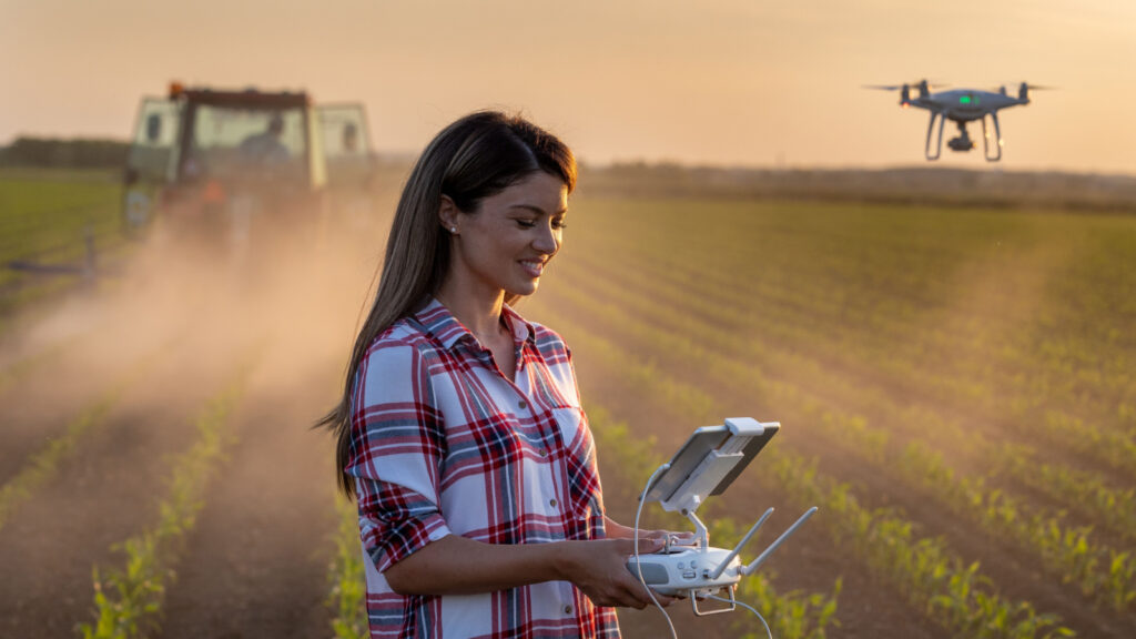 Agriculture Drone Technology Farmer Tractor Budimir Jevtic Shutterstock