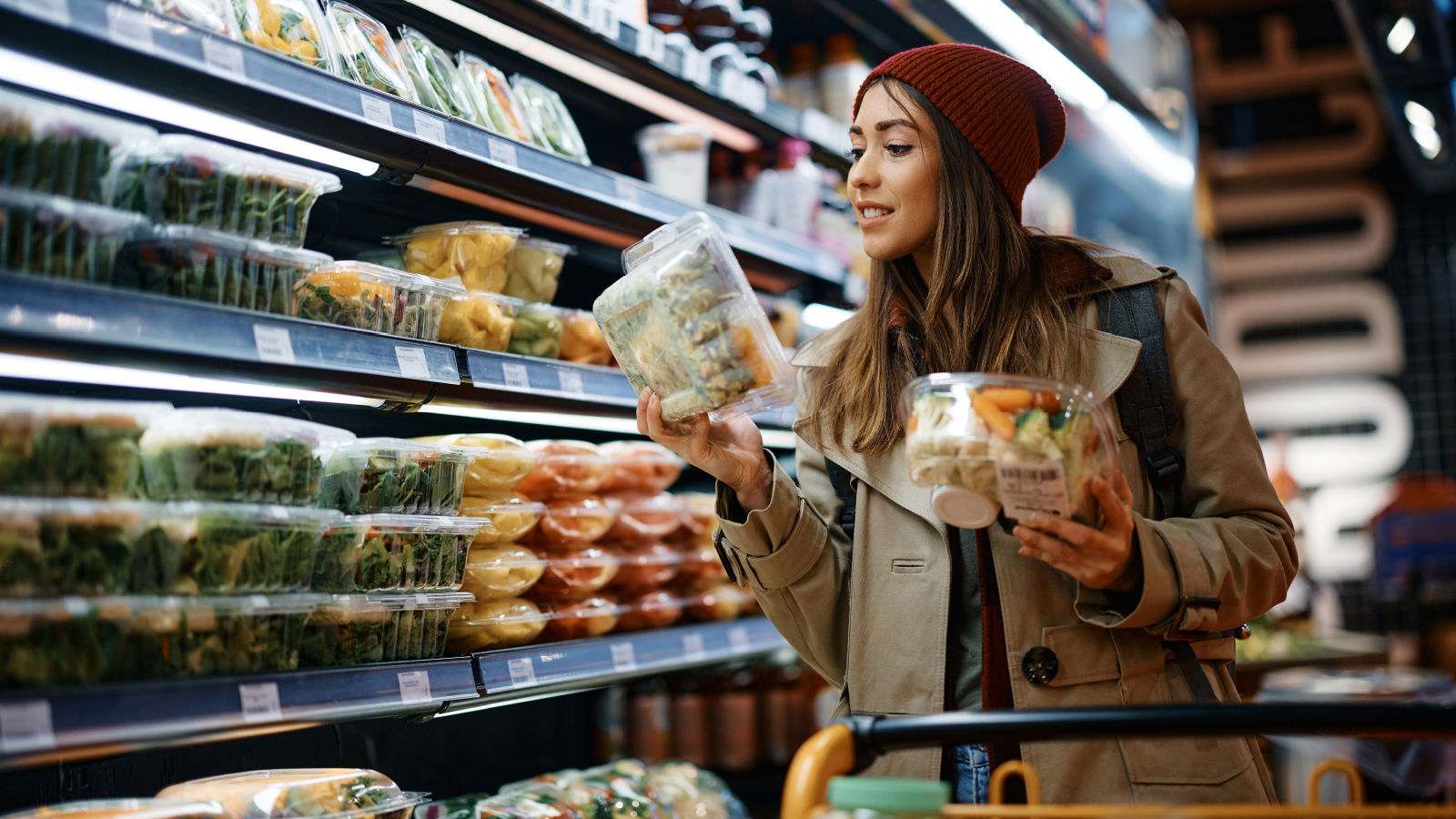Woman Grocery Shopping Salad Healthy Drazen Zigic Shutterstock
